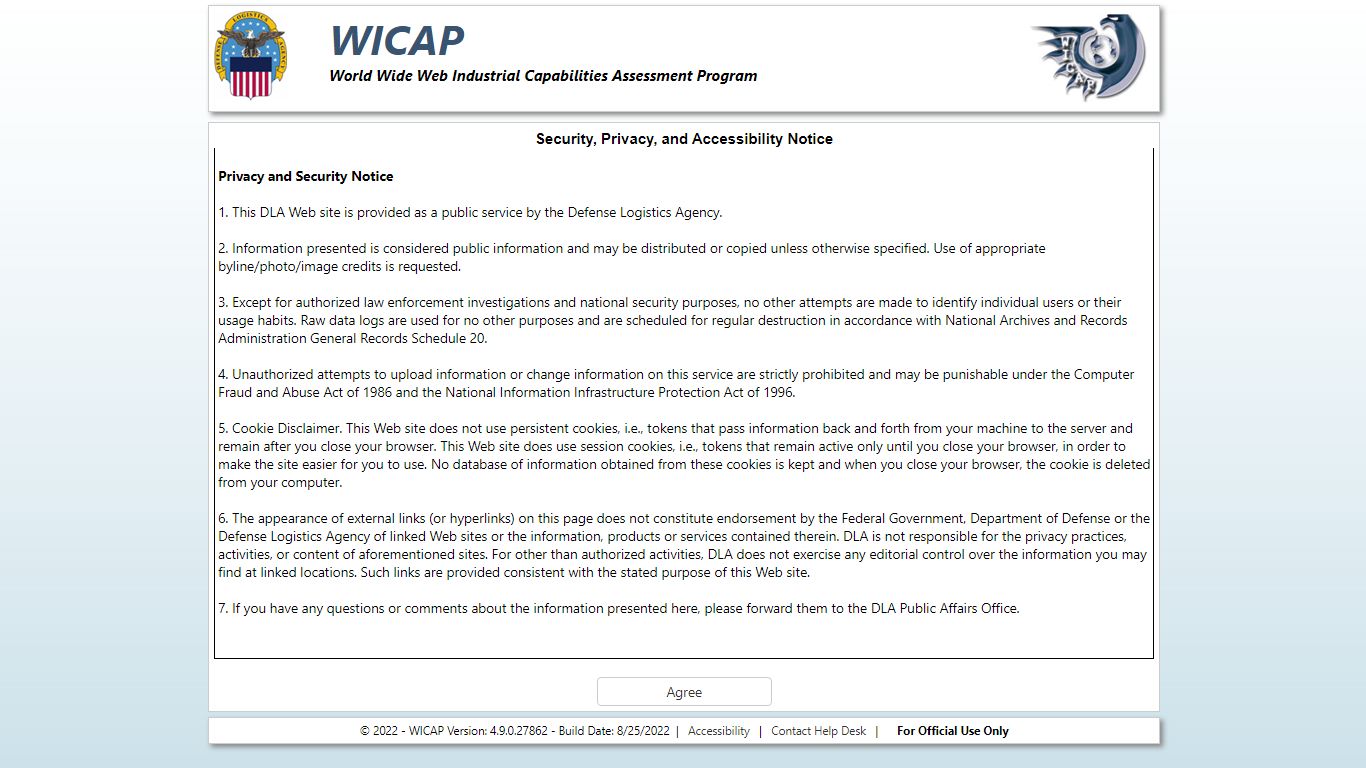 AccessNotice - WICAP - Defense Logistics Agency